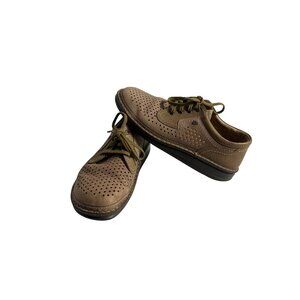 Finn Comfort Baden Brown Nubuck Lace-Up Shoes Mens Size 7 EU 40 Durable German